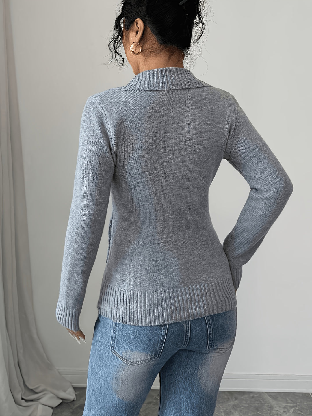Nerise - Cross-Front Knit Sweater