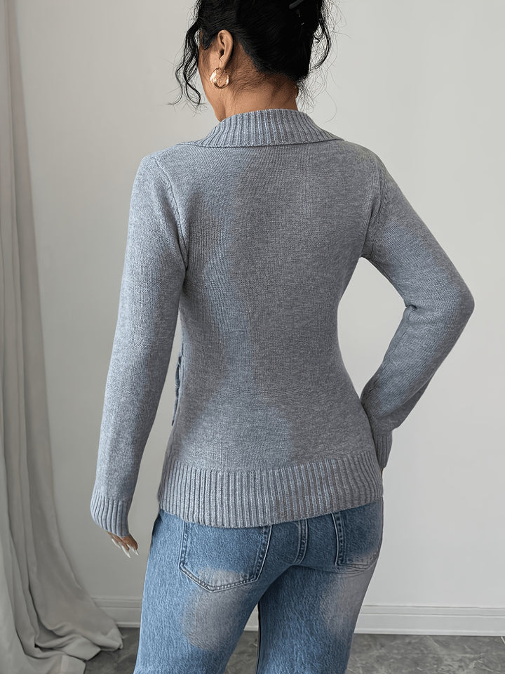 Nerise - Cross-Front Knit Sweater