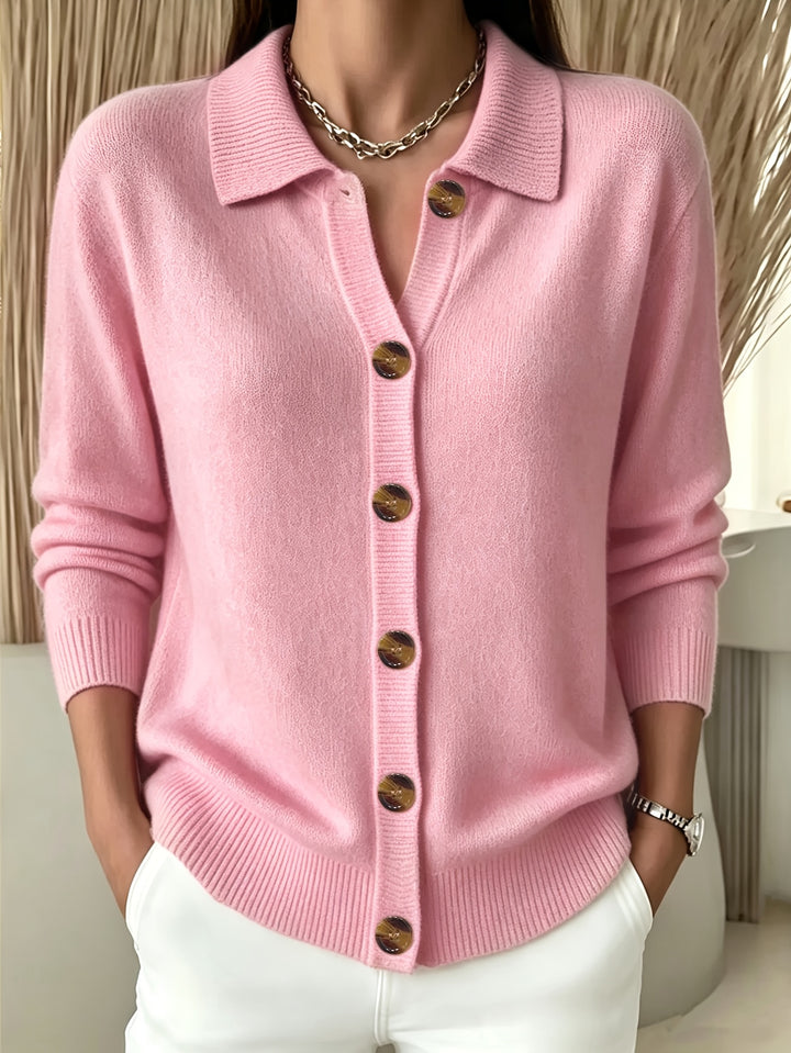 Relani - V-Neck Rib-Knit Cardigan