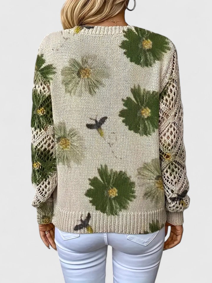 Rivena - V-Neck Fine-Gauge Sweater