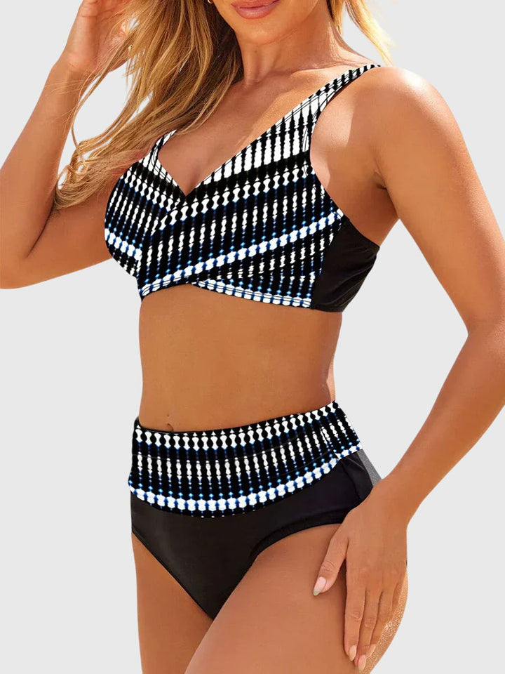 Rivana - High-Waist Stretch-Knit Bikini Set