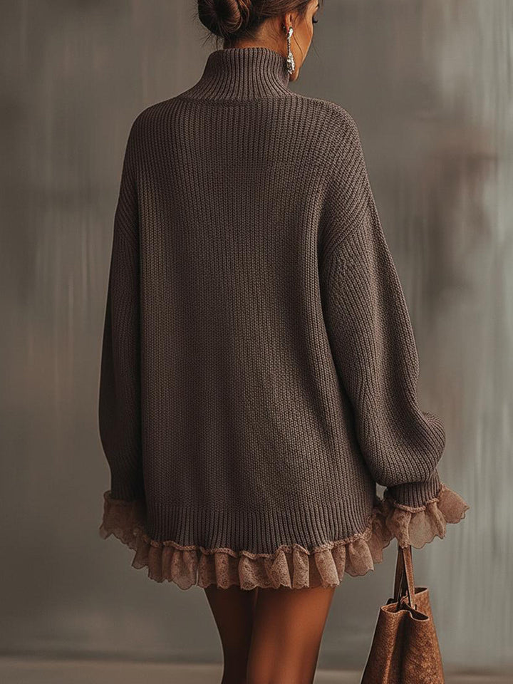 Rivana - Ruffled Hem Knit Dress