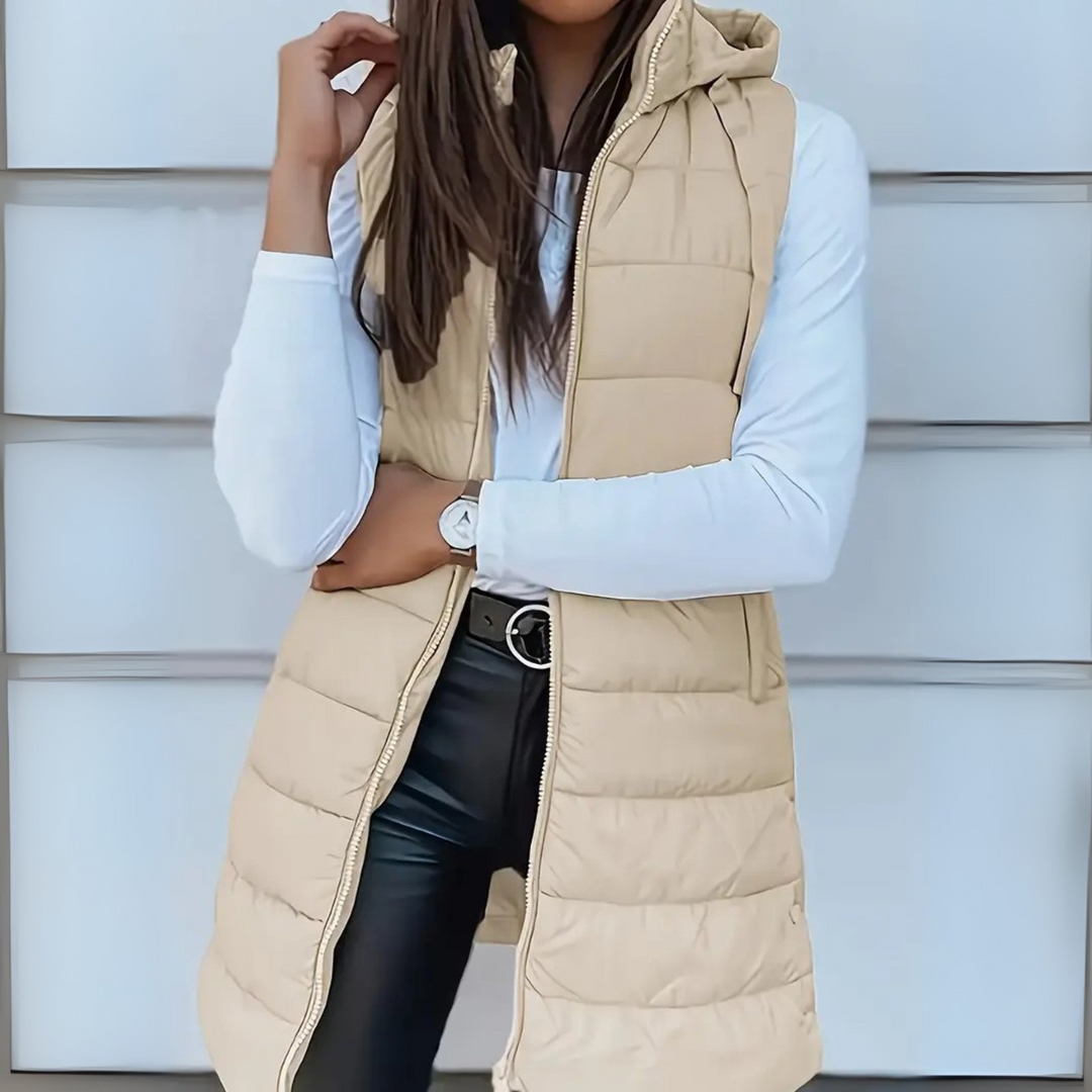 Naleia - Hooded Woven Women's Gilet