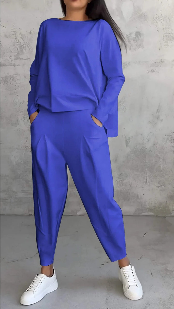 Mirevi - Round Neck Cotton Blend Set