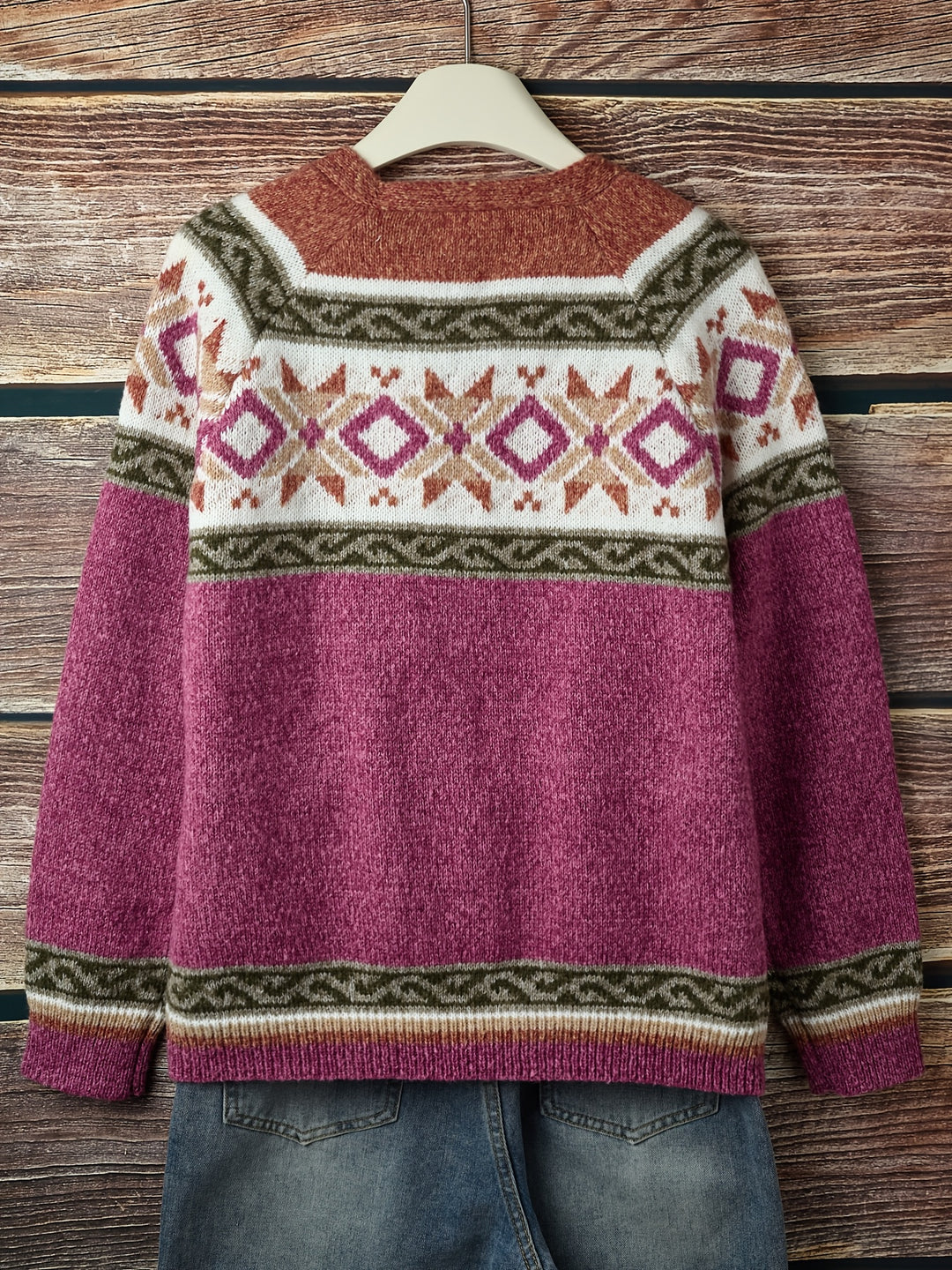 Mireva - Colour-Block Knit Cardigan