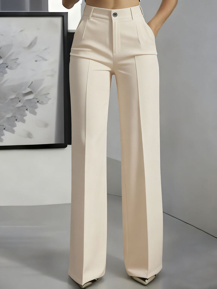 Ilyra - High-Waist Stretch-Woven Trousers
