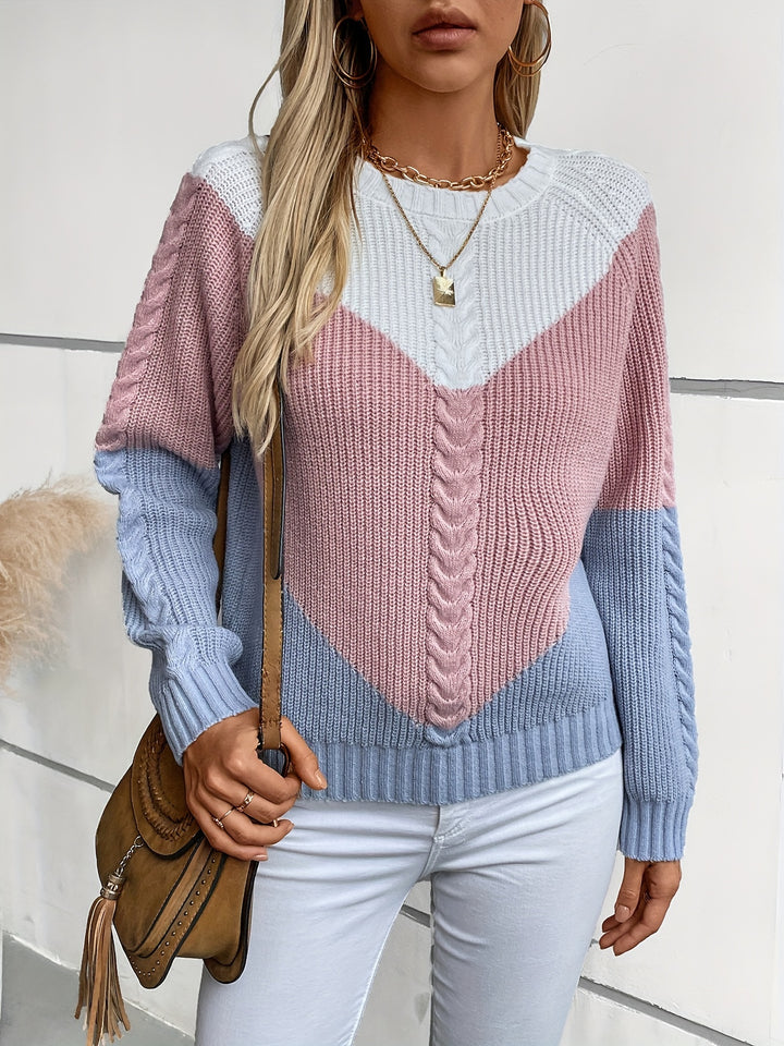 Kevara - Color-Block Knit Pullover