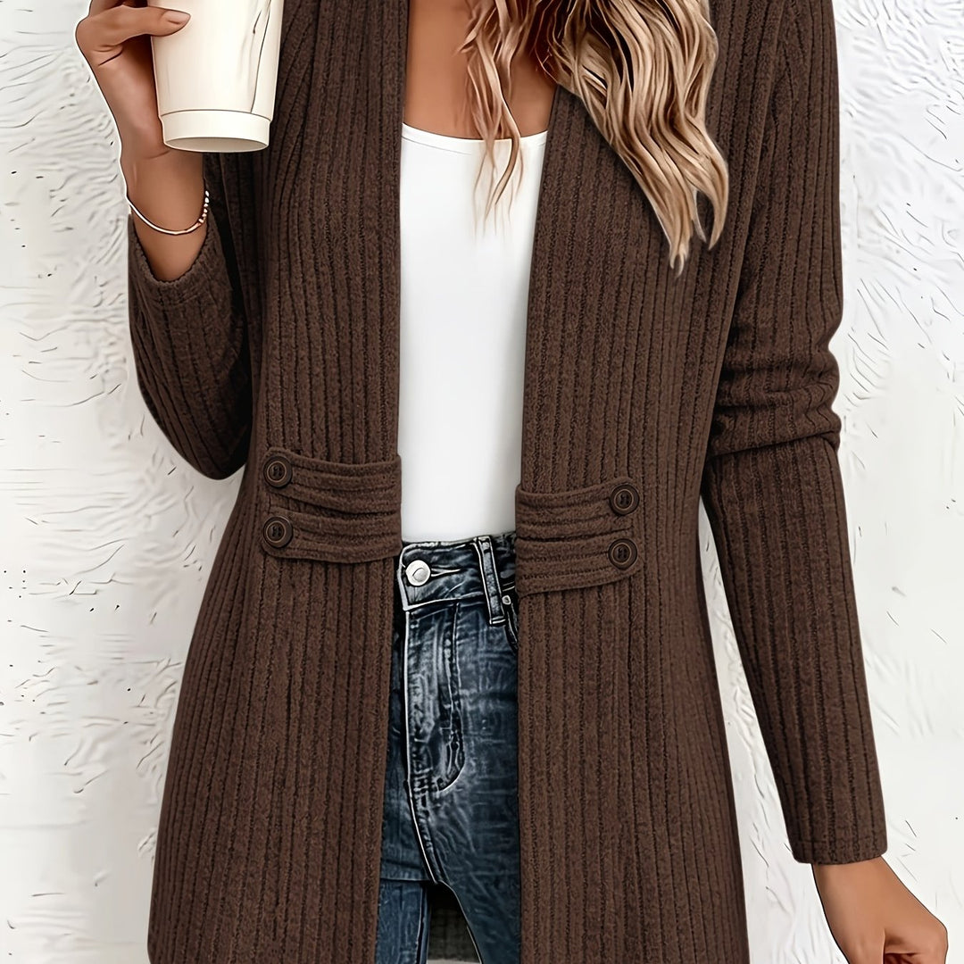 Velira - Double-Breasted Knit Cardigan