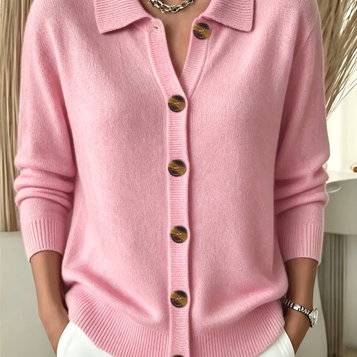 Relani - V-Neck Rib-Knit Cardigan