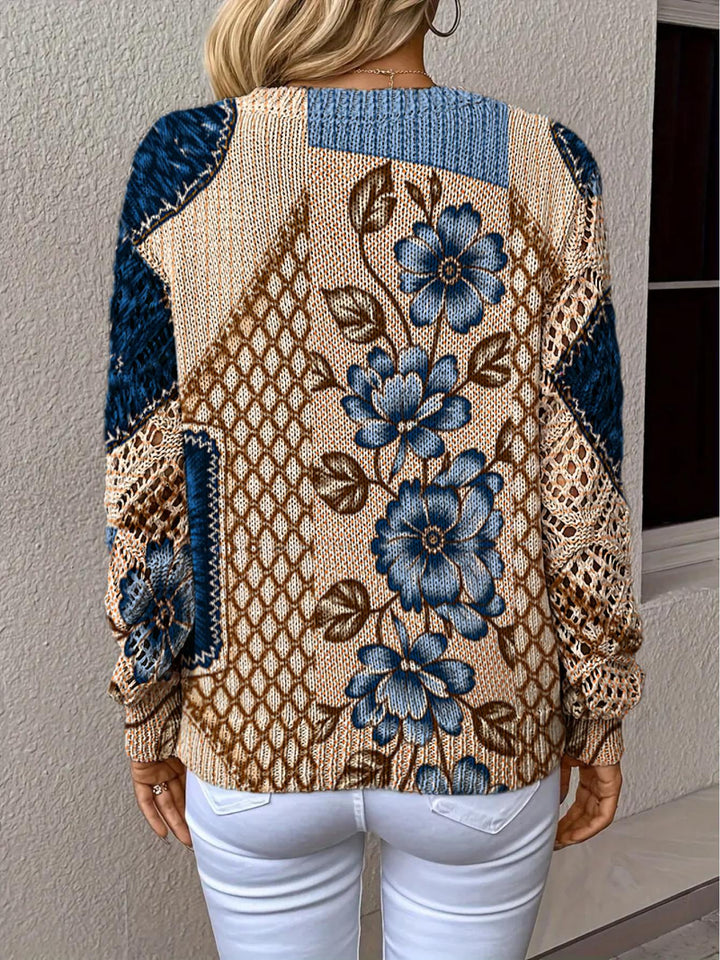 Zivora - Color-Blocked Knit Top
