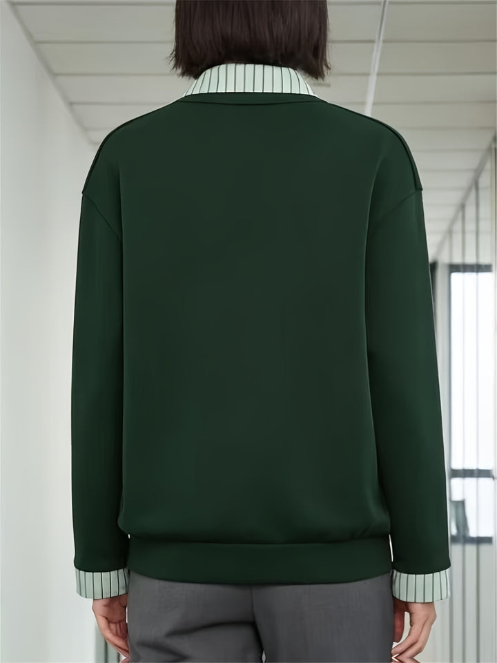 Calira - Lapel Collar Knit Polo Shirt
