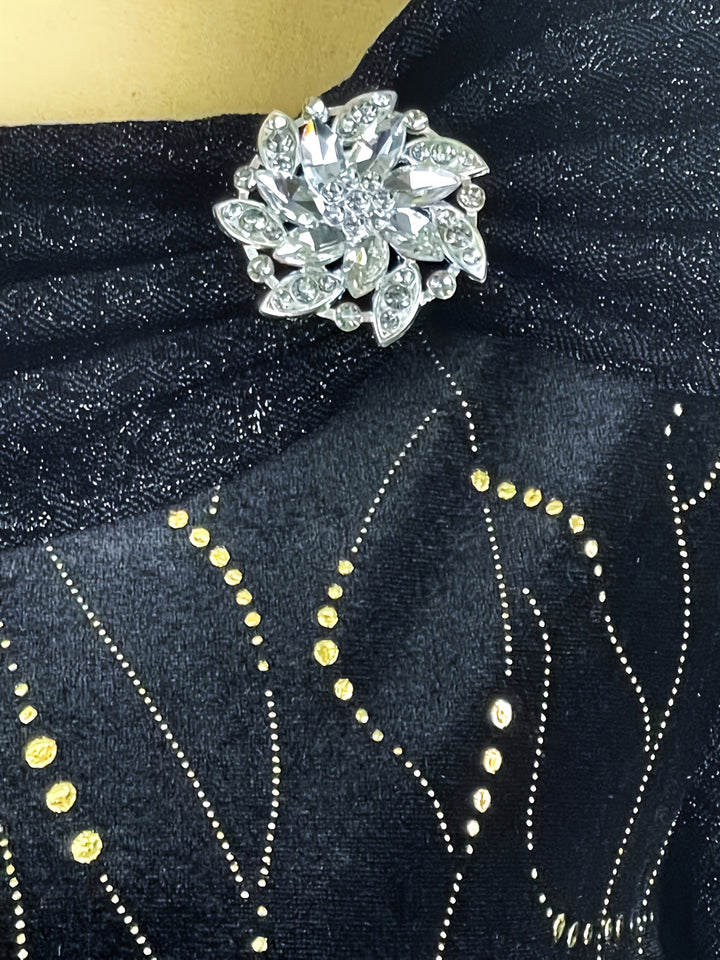 Avenya - Foil Lapel Knit Pullover Set
