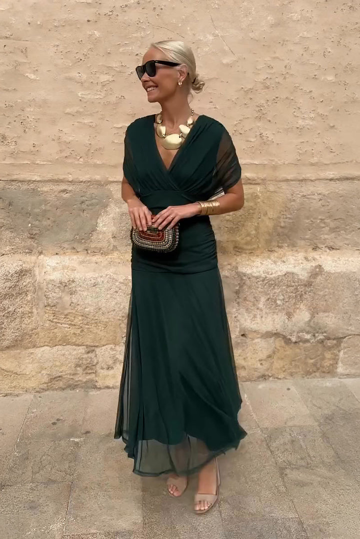 Veyla - V-Neck Woven Maxi Dress