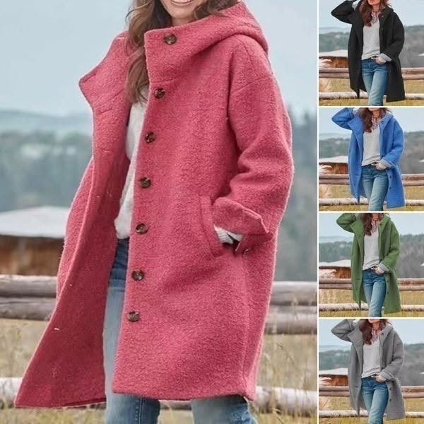Rivena - Belted Woven Long Coat