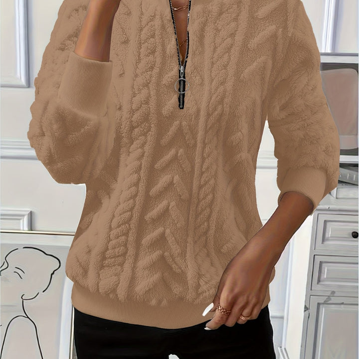 Tirena - Lined Knit Sweatshirt