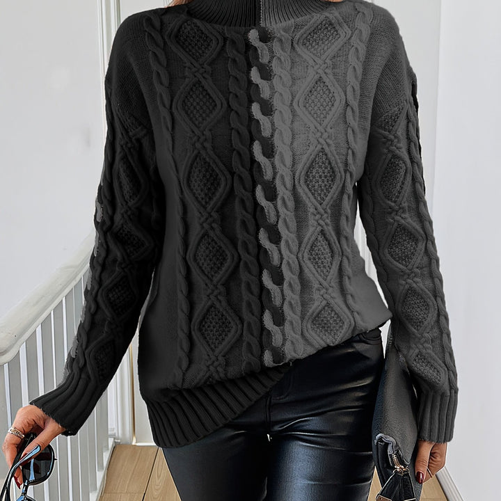 Nerise - Vertical Stripe Knit Blouse