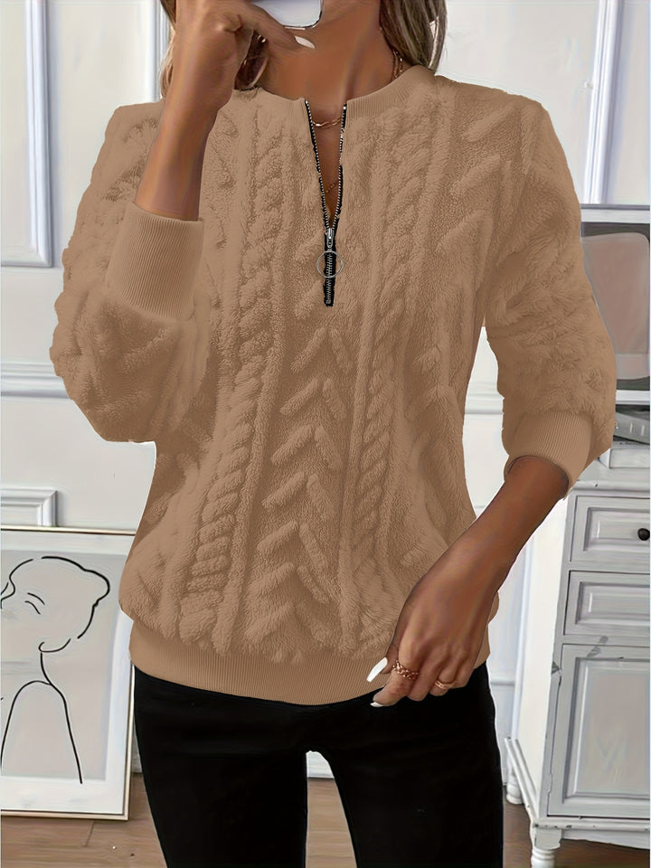 Tirena - Lined Knit Sweatshirt