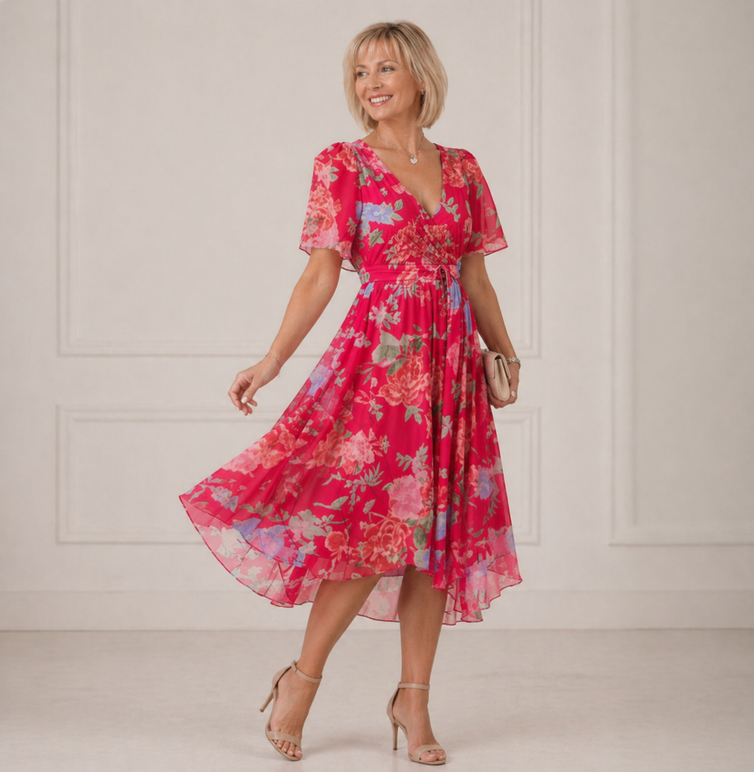 Naliri - Wrap Woven Midi Dress