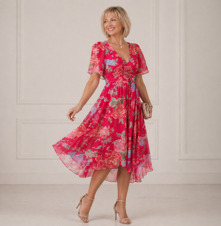 Naliri - Wrap Woven Midi Dress