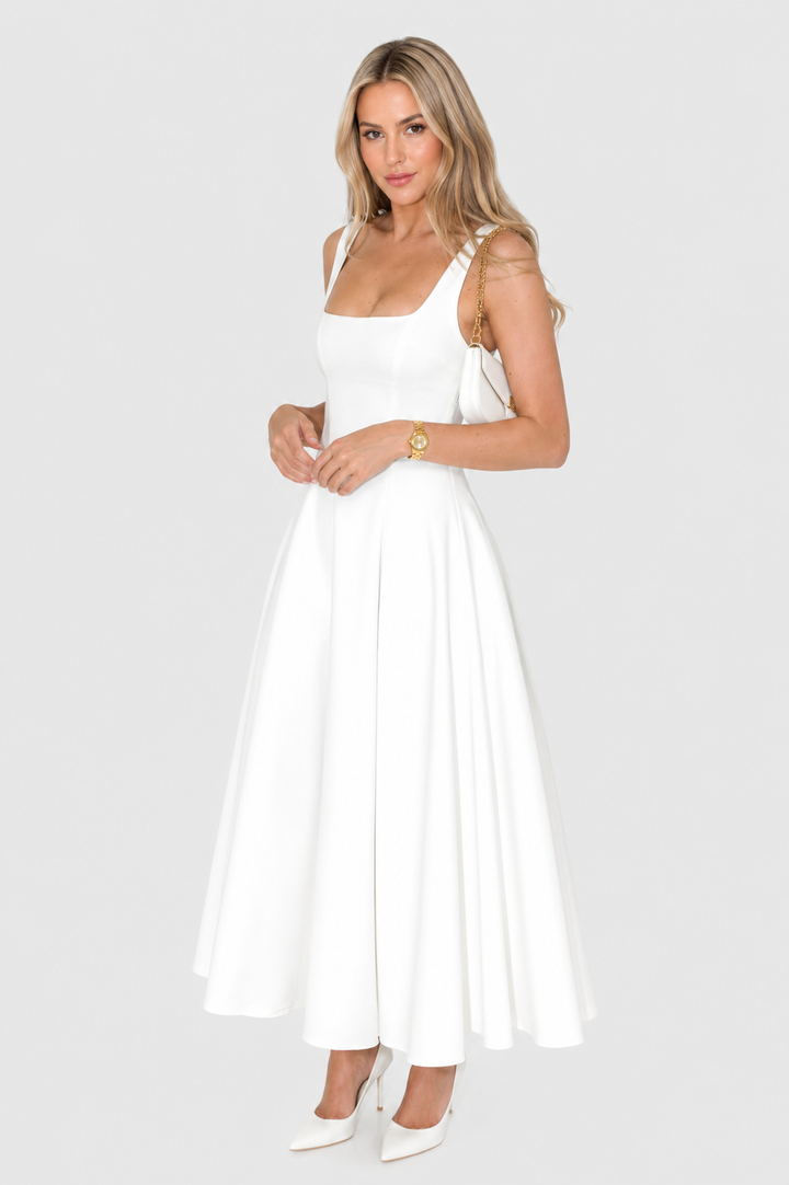 Kelara - Square Neck Woven Dress
