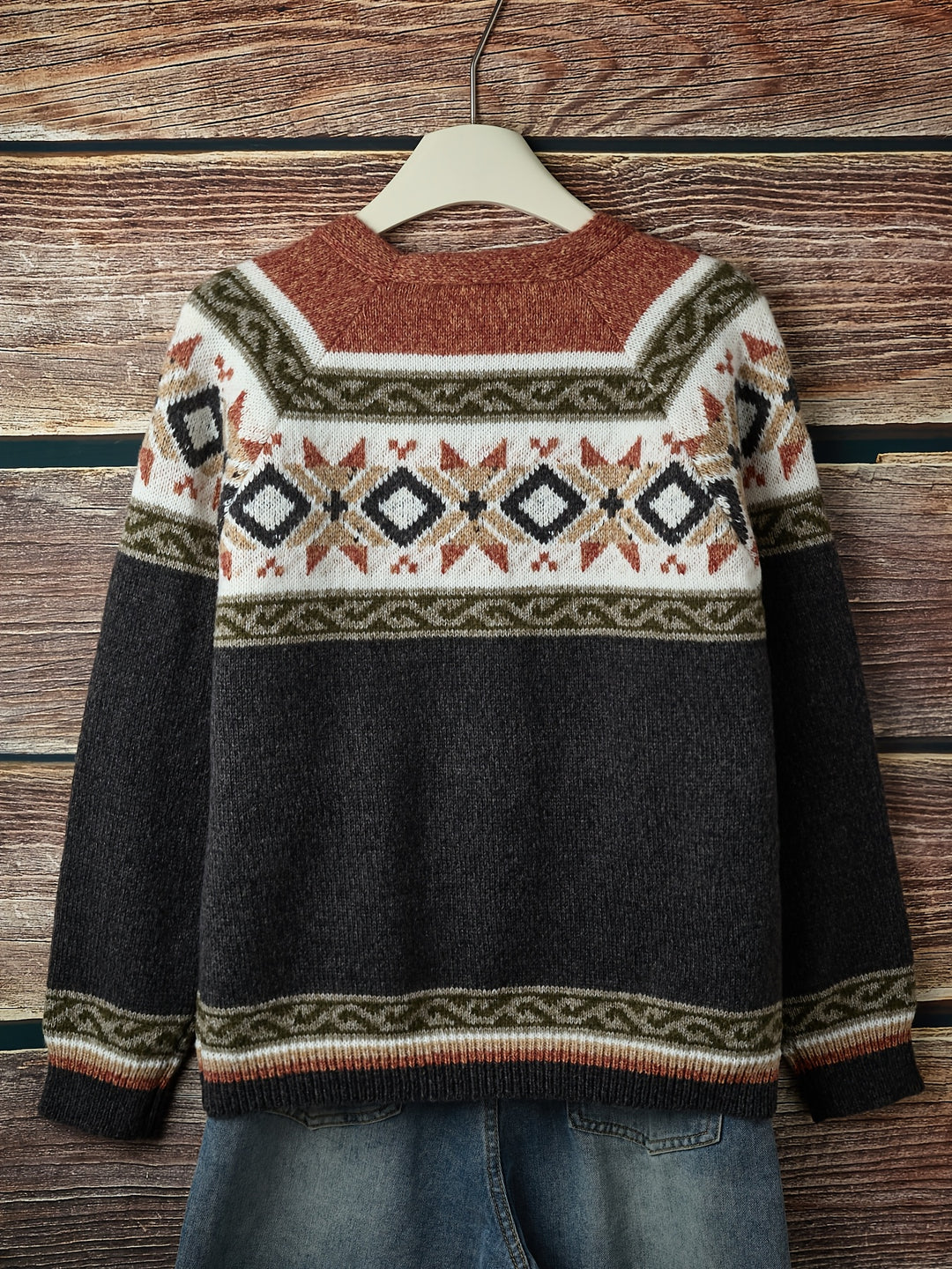 Mireva - Colour-Block Knit Cardigan
