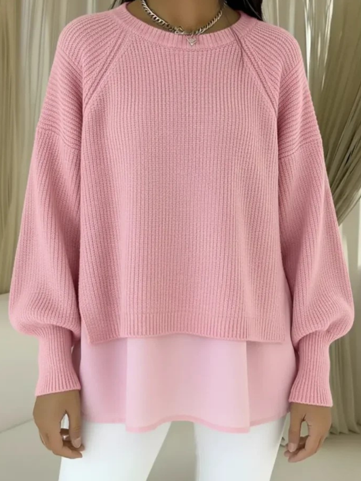 Mireva - Layered Hem Knit Sweater