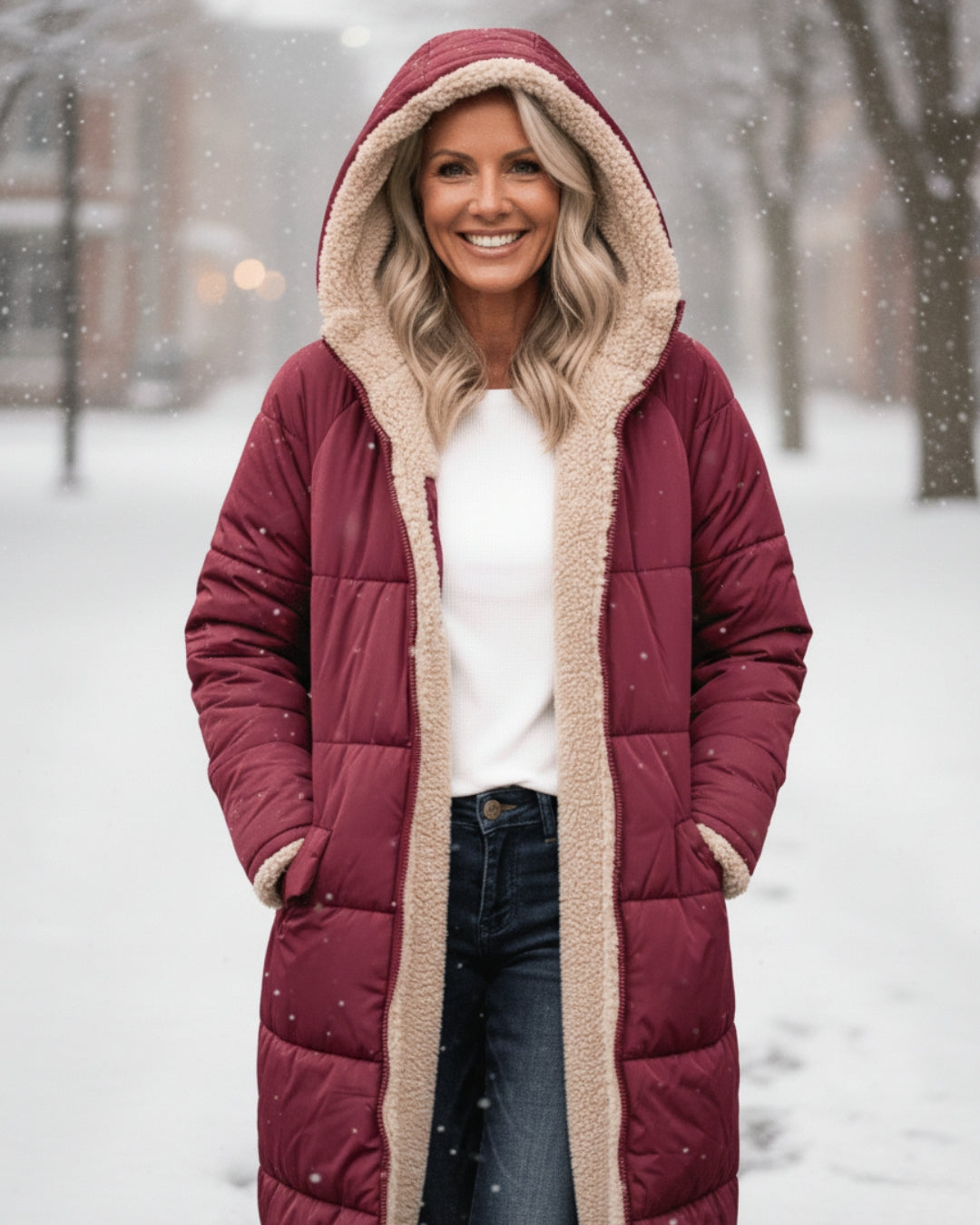 Arlise - Reversible Sherpa-Lined Coat