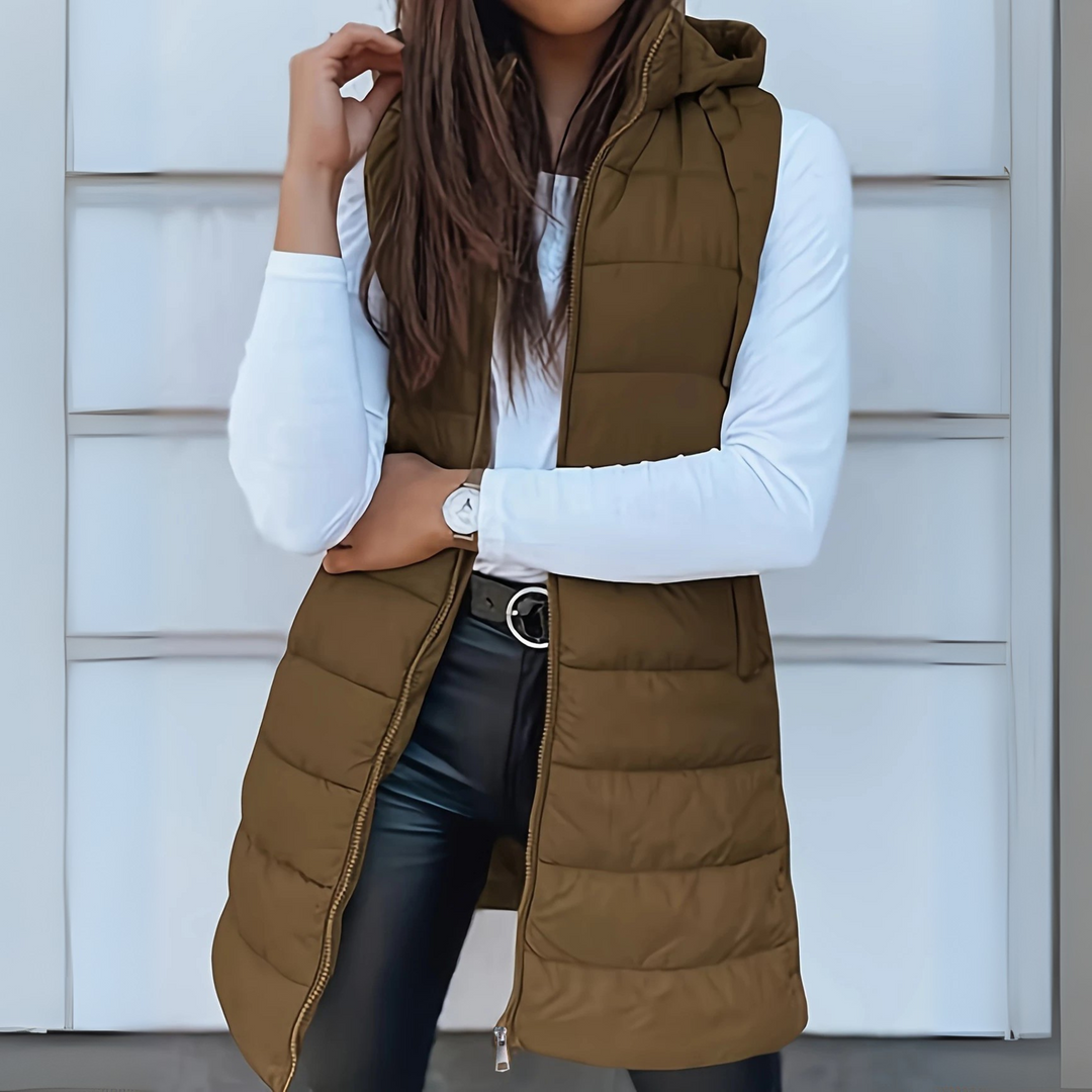 Naleia - Hooded Woven Women's Gilet