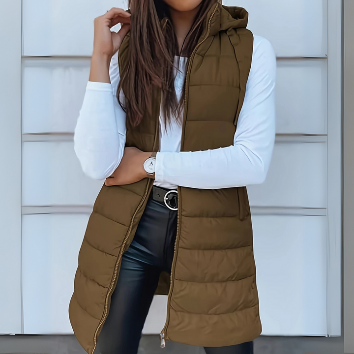 Naleia - Hooded Woven Women's Gilet
