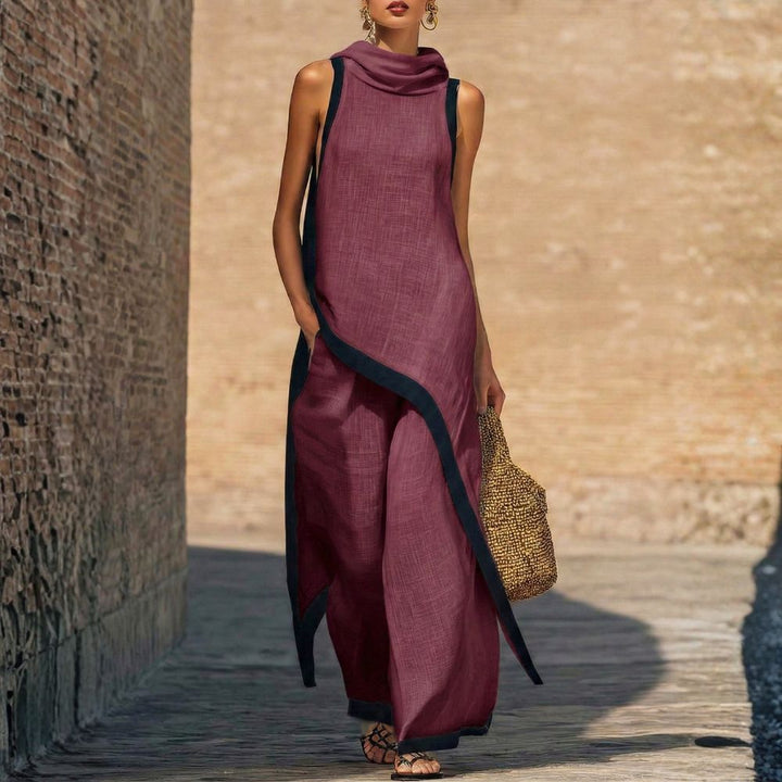 Avylen - Asymmetric Cut Linen-Cotton Set