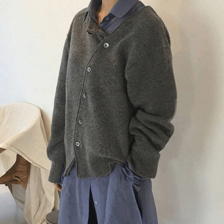 Naveya - Asymmetric Buttoned Cashmere-Blend Pullover