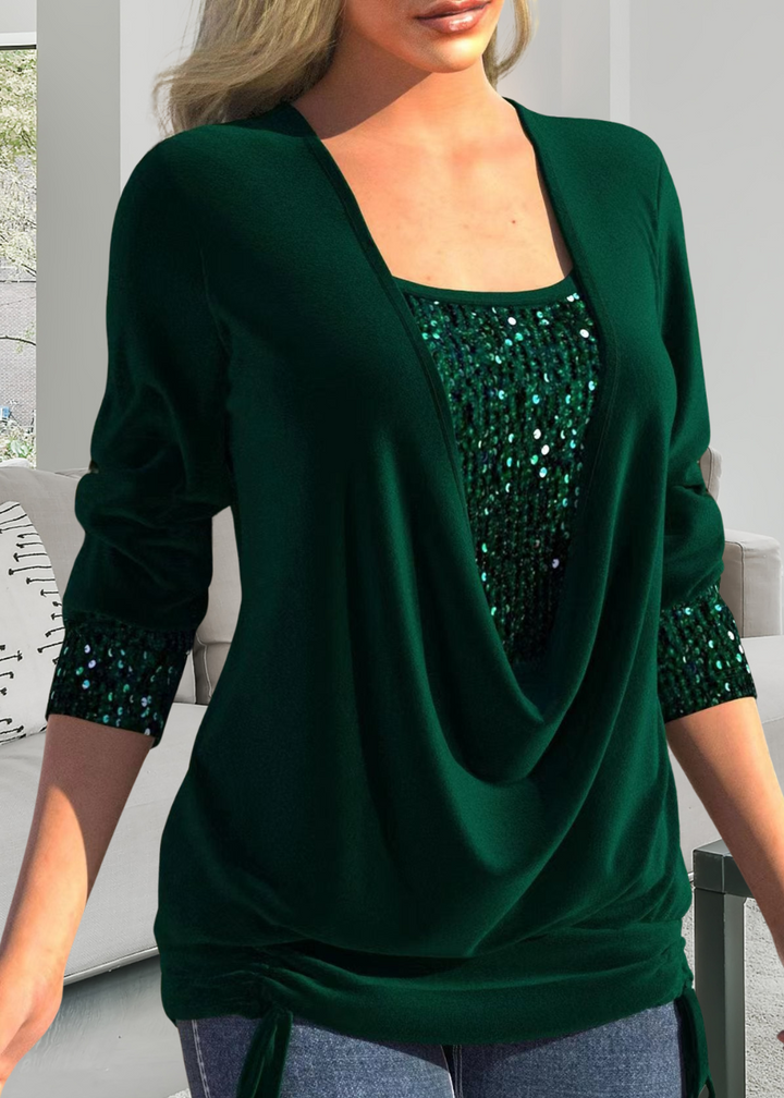Rivena - Two-Piece Sequin Top Set