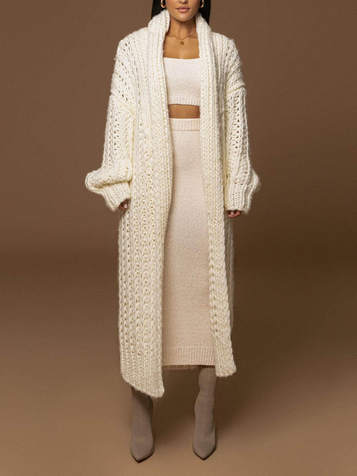 Renali - Shawl Collar Knitted Coat