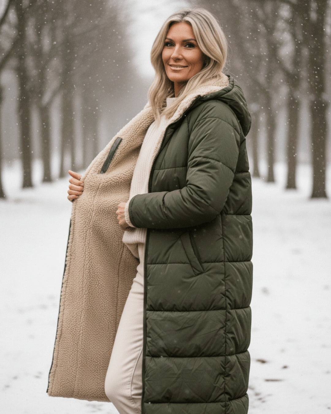Arlise - Reversible Sherpa-Lined Coat