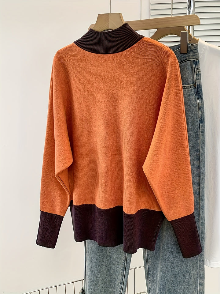 Anevra - Colour-Block Jacquard Knit Sweater