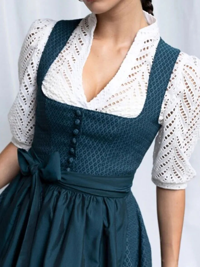 Solira - Bow-Front Jacquard Dress