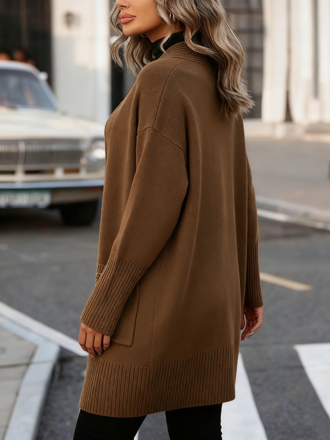 Navira - Ribbed Knit Cardigan
