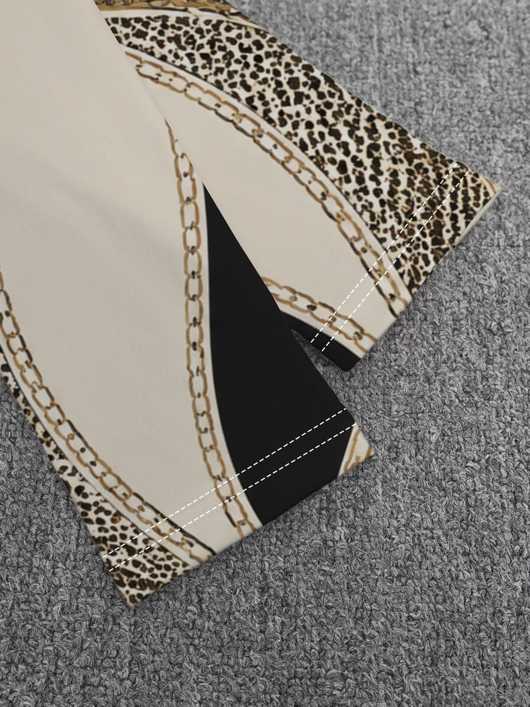 Elaren - Chain-Link Leopard Print Jersey T-Shirt