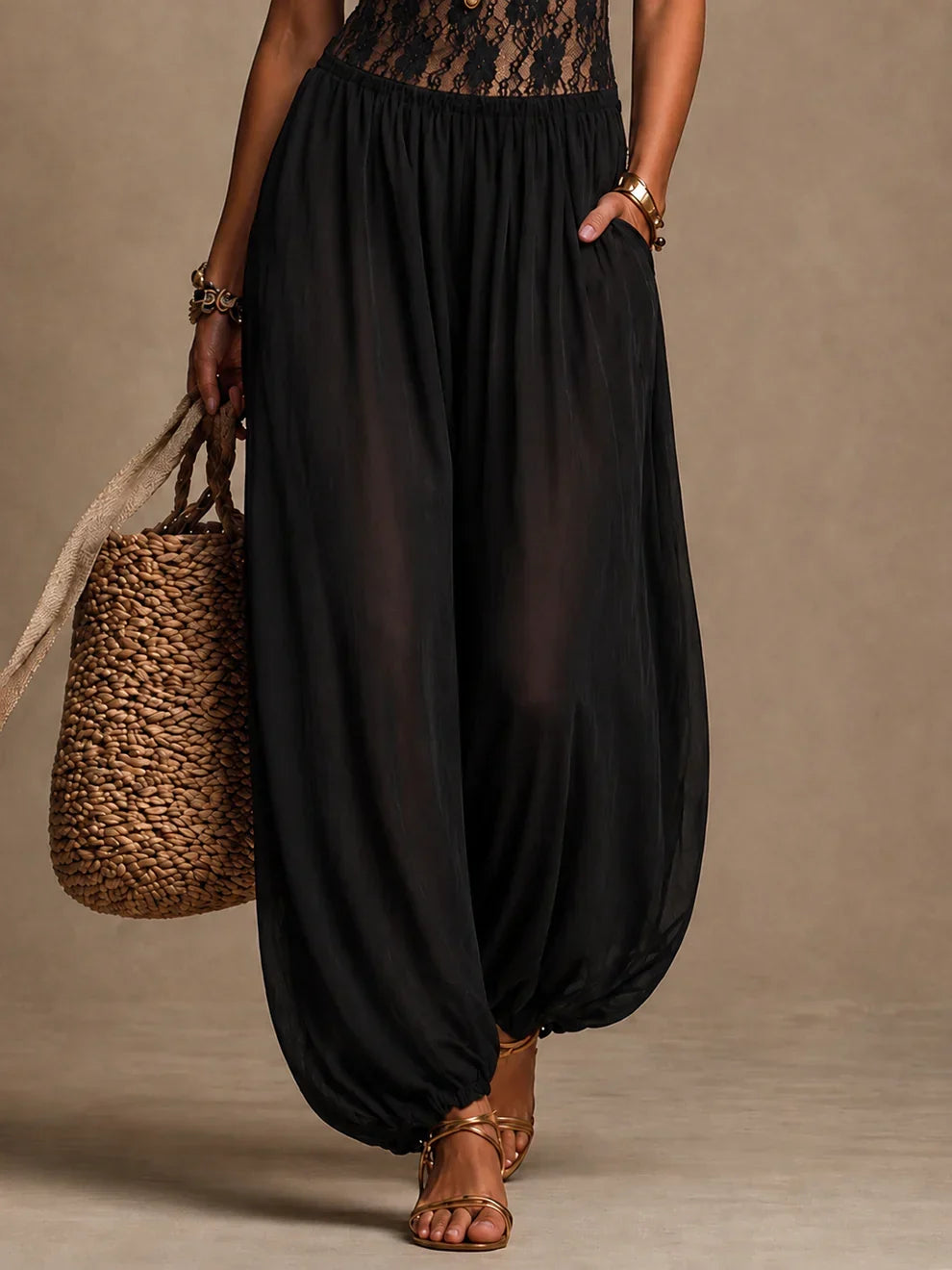 Rivena - Lace Bodice Jumpsuit