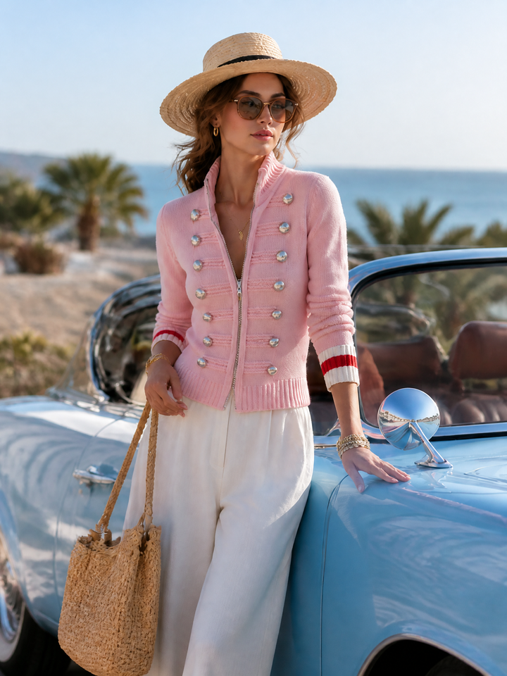 Mavira - Front-Zip Knit Jacket