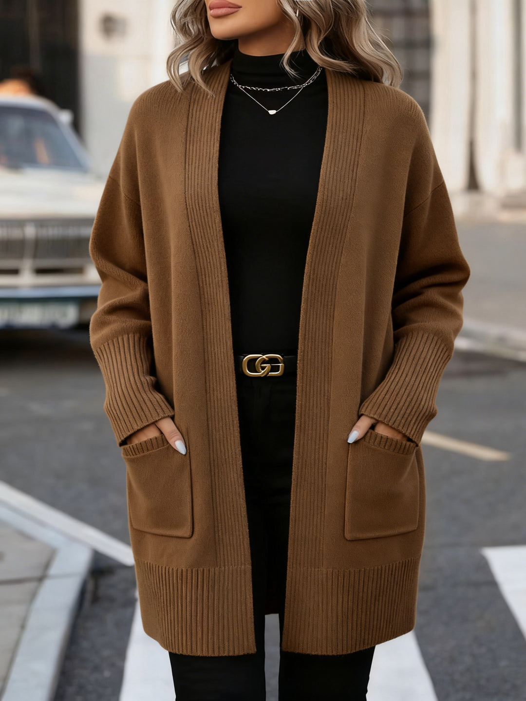 Navira - Ribbed Knit Cardigan