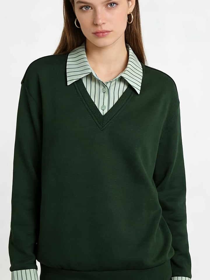 Calira - Lapel Collar Knit Polo Shirt
