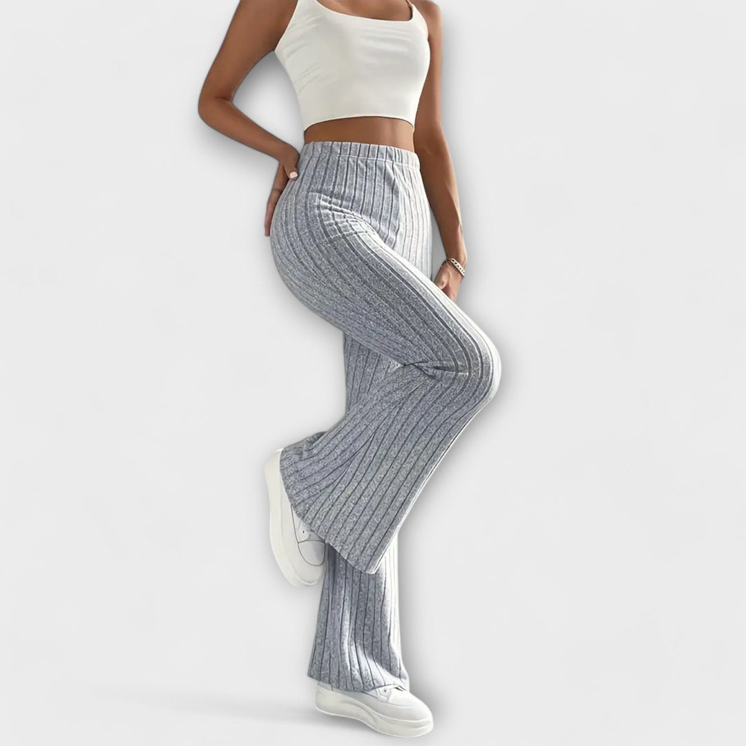 Velara - Elastic Waistband Woven Trousers