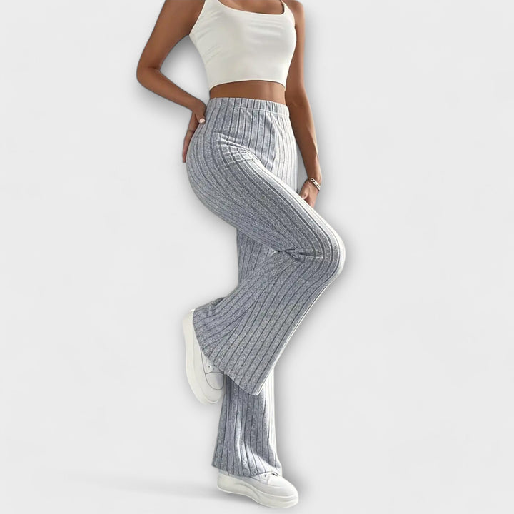 Velara - Elastic Waistband Woven Trousers