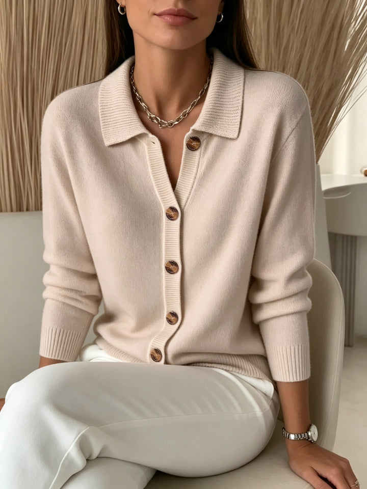 Relani - V-Neck Rib-Knit Cardigan