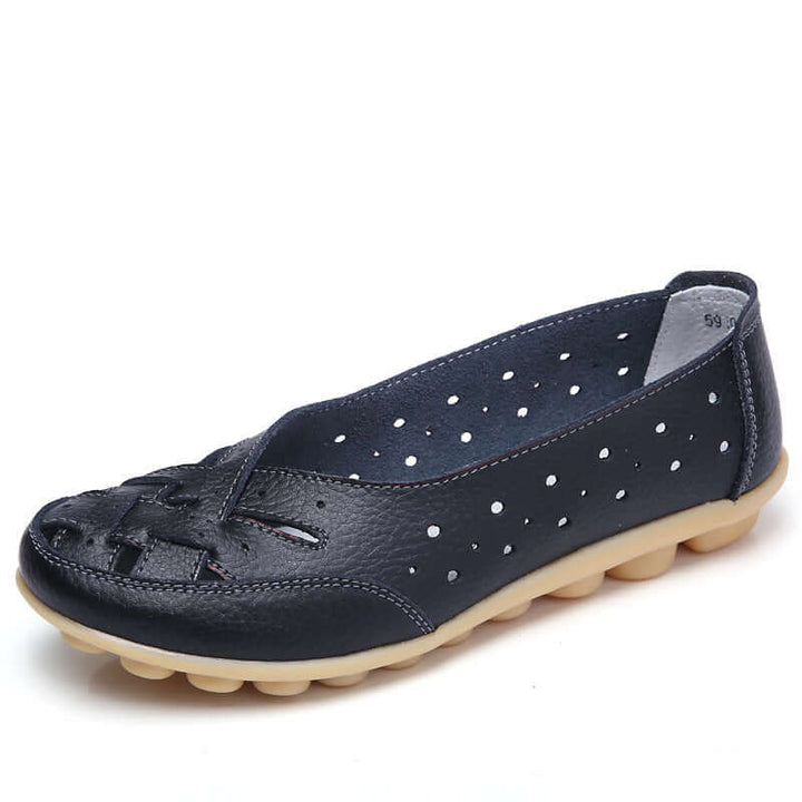 Nevara - Gel-Cushioned Sole Leather Loafers