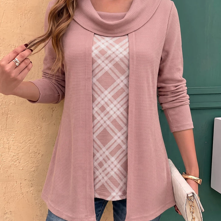 Tivora - Faux Two-Piece Knit Top