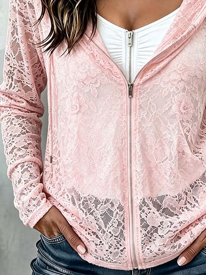 Novira - Printed Lace Cardigan