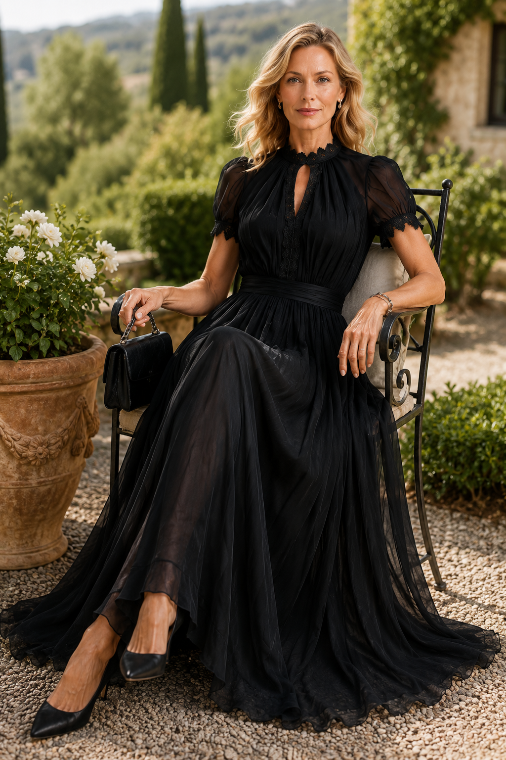 Kelyra - Maxi Chiffon Dress