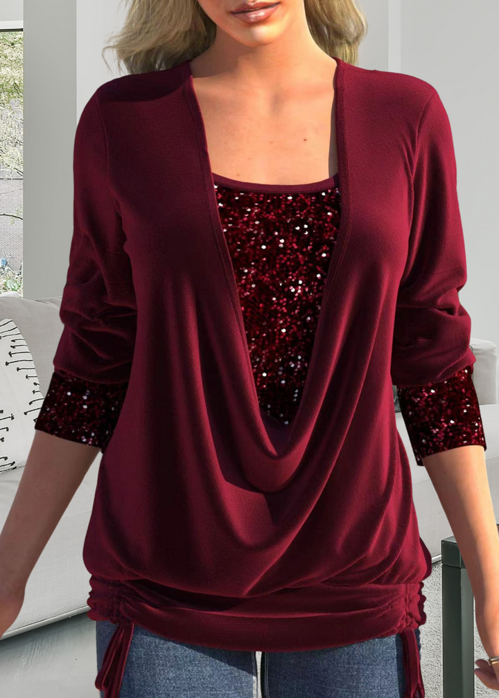 Rivena - Two-Piece Sequin Top Set